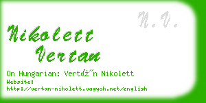 nikolett vertan business card